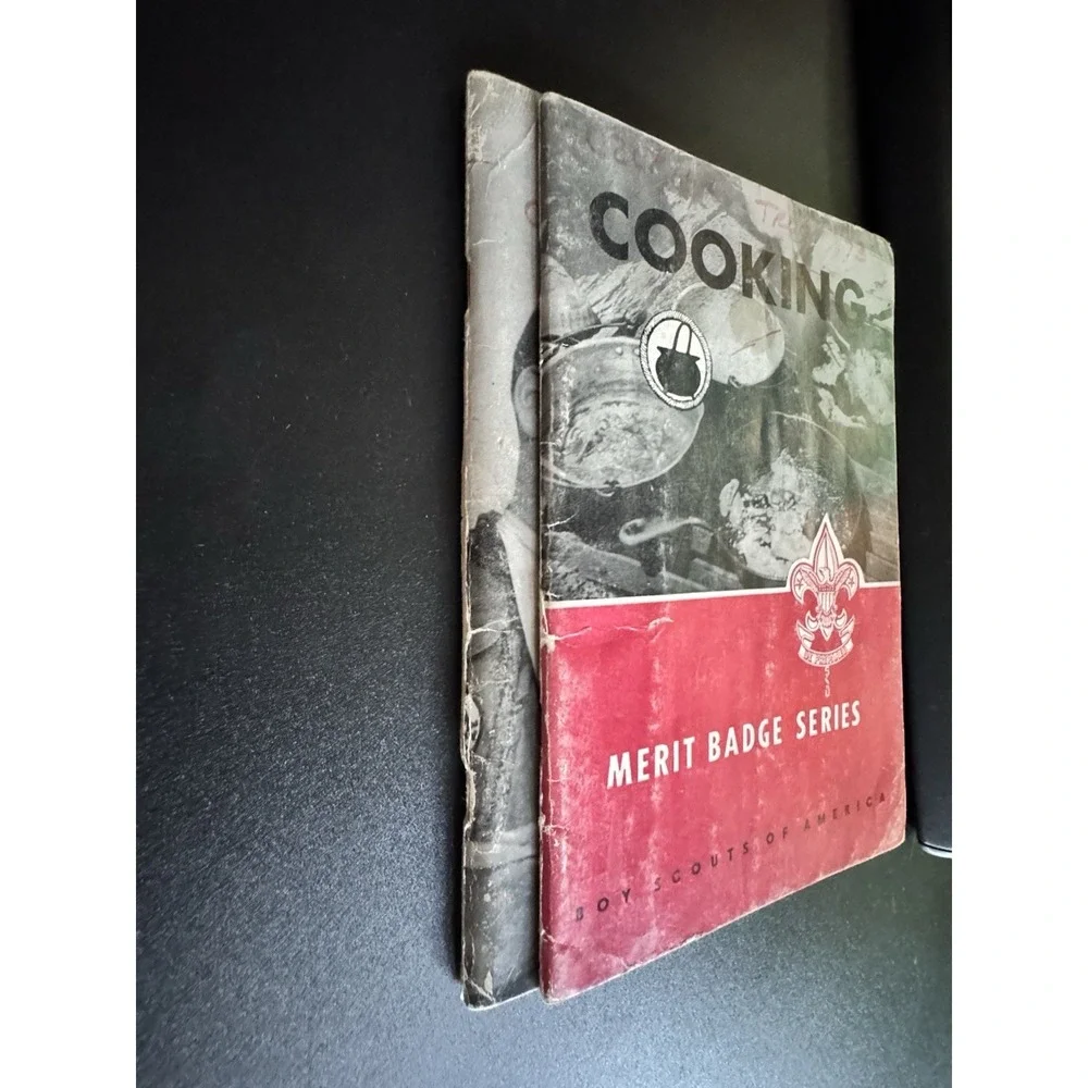 2  Vintage Boy Scouts Of America Merit Badge Series Books - Cooking & First Aid